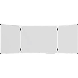 Klapptafel Legamaster UNITE PLUS, magnetisch, 5 Schreibflächen, B 1200/2400 x T 13,4 x H 900 mm, emaillierter Keramikstahl, weiß